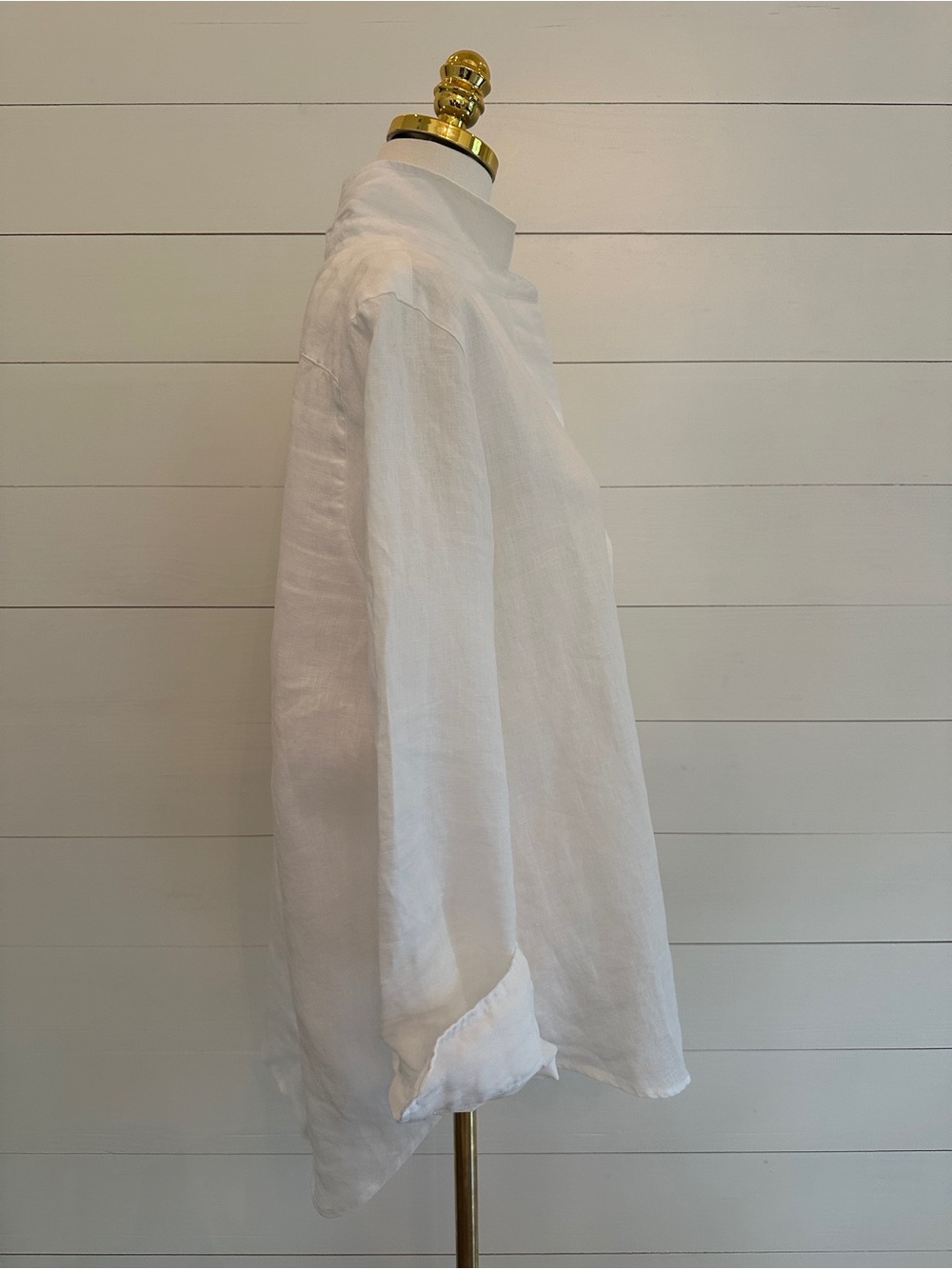 Frank & Eileen White Linen Eileen Button-Up Shirt - Picture 4 of 8